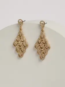 ToniQ Women Leaf Shaped Drop Earrings