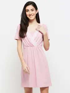 max Women Pink Pure cotton Nightdress 1000011588622