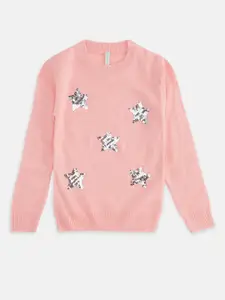 Pantaloons Junior Girls Embellished Pullover