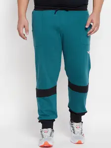 bigbanana Plus Size Men Colourblocked Cotton Track Pants