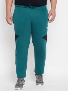 bigbanana Men Plus Size Colourblocked Cotton Regular Fit Track Pants