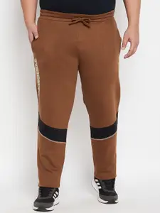 bigbanana Men Plus Size Colourblocked Cotton Regular Fit Track Pants