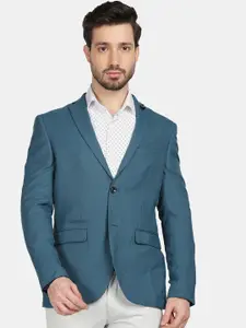 Blackberrys Men Blue Solid Blazer