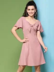 KASSUALLY Women Pink A-Line Dress