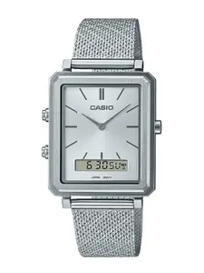 CASIO Men Stainless Steel Textured Straps Analogue Watch A2089