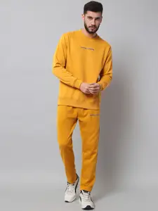 GRIFFEL GRIFFEL Men Mustard Solid Tracksuits