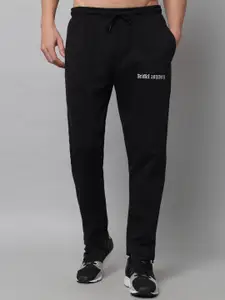 GRIFFEL Men Black Solid Cotton Track Pants