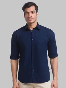 Parx Men Blue Slim Fit Casual Shirt