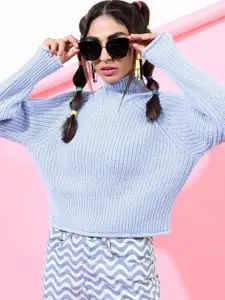 Tokyo Talkies Women Solid Crop Pullover