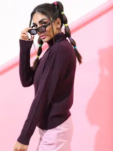 Basics By Tokyo Talkies Women Striped Pullover