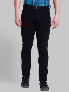 Parx Men Black Tapered Fit Trousers
