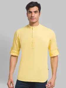 Parx Men Yellow Slim Fit Casual Shirt