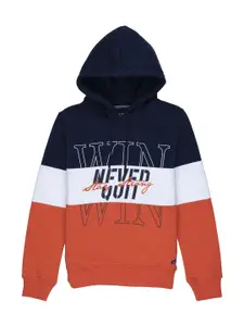 Status Quo Boys Navy Blue Colourblocked Sweatshirt