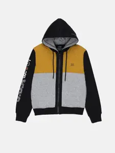 Status Quo Boys Mustard Colourblocked Sweatshirt