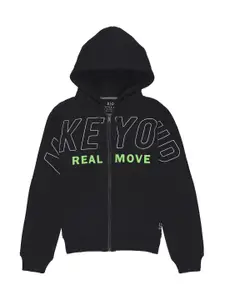 Status Quo Boys Black Printed Sweatshirt