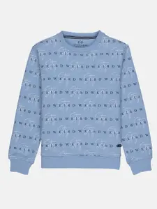 Status Quo Boys Blue Printed Sweatshirt