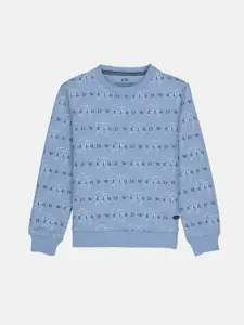 Status Quo Boys Blue Printed Sweatshirt