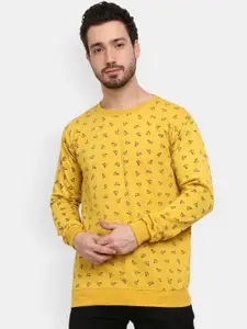 V-Mart Men Gold-Toned Sweatshirt