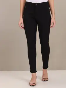 U.S. Polo Assn. Women Black Skinny Fit High-Rise Stretchable Jeans