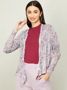 CODE by Lifestyle Women Printed Open Front Open Front Shrug