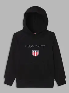 GANT Boys Black Printed Sweatshirt