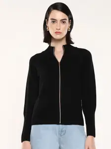 RAREISM Women Solid Mock Collar Pullover