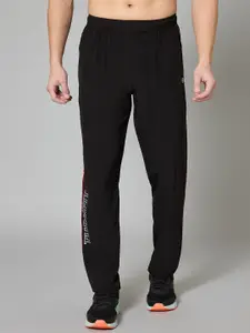 TURNFIT Men Typographic Printed Mid-Rise Track Pants