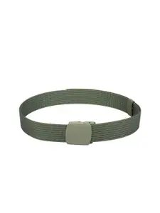 WINSOME DEAL Men Slider Buckle Closure Textured Casual Belt