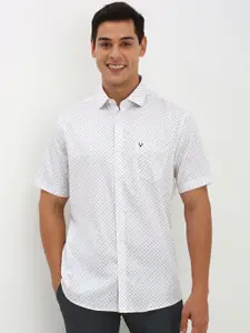 Allen Solly Men Spread Collar Micro Ditsy Printed Cotton Slim Fit Casual Shirt