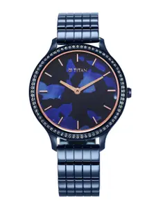 Titan Women Dial & Stainless Steel Bracelet Style Straps Analogue Watch 2711QM01