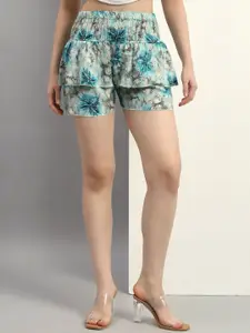 ADDYVERO Women Floral Printed Loose Fit High-Rise Shorts