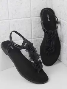 Mochi Women Backstrap Open Toe Flats