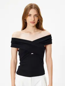 Koton Off-Shoulder Sleeveless Wrap Top