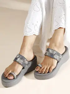 Inc 5 Women Embellished  Platform Heel Sandals