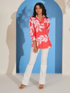 By The Bay Women Floral Printed Spread Collar Casual Shirt