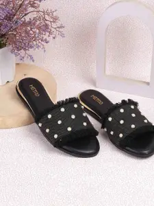 Metro Women Printed Open Toe Flats