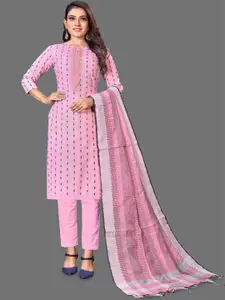 JULEE Floral Printed Gotta Patti Unstitched Dress Material