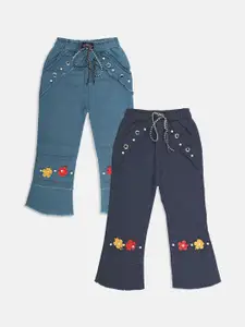 BAESD Pack Of 2 Girls Mid-Rise Bootcut Clean Look Jeans