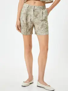 Koton Women Printed Mid-Rise Regular Fit Shorts