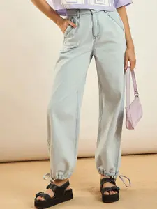 SASSAFRAS Women High-Rise Cotton Jogger Jeans