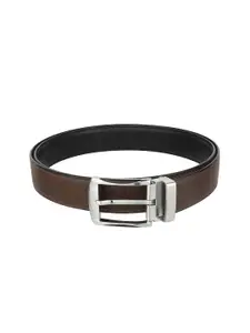 WINSOME DEAL Men Tang Closure Textured Formal Belt
