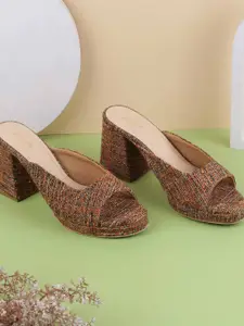 Mochi Synthetic Block Heel Sandals