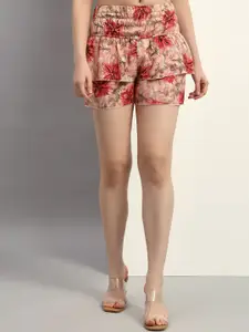 ADDYVERO Women Floral Printed Loose Fit High-Rise Shorts