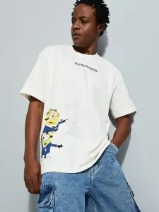 max URB_N Men Minion Printed Oversized T-shirt