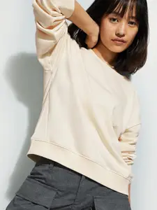 max URB_N Women Relaxed Fit Solid Sweatshirt