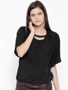 Sera Women Solid Round Neck Top