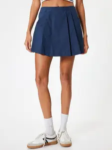 Koton Pleated Cotton Mini Skorts