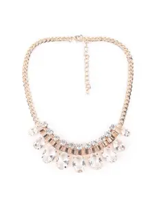 ODETTE Gold Plated Artificial Stones Necklace
