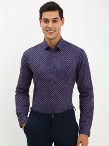 Allen Solly Men Spread Collar Floral Printed Cotton Slim Fit Formal Shirt