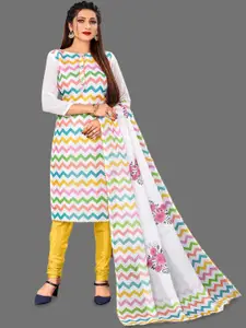 JULEE Embroidered Pure Cotton Unstitched Dress Material